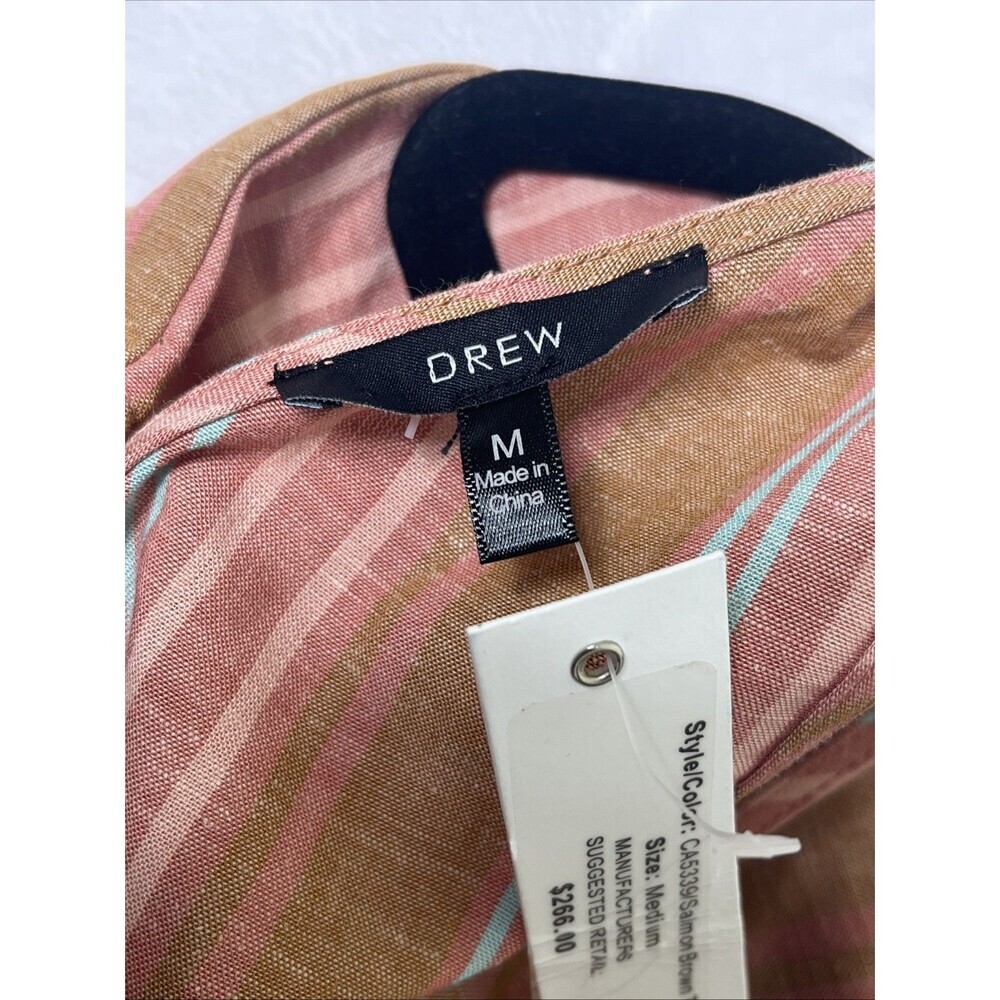 DREW Anthropologie Jumpsuit Sleeveless Salmon Brown Turquoise Size Medium NEW - Picture 7 of 9